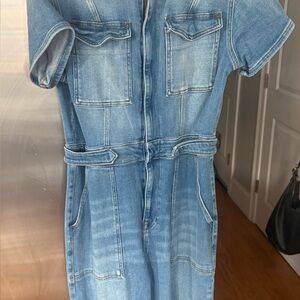 Good American Blue Denim Jumpsuit